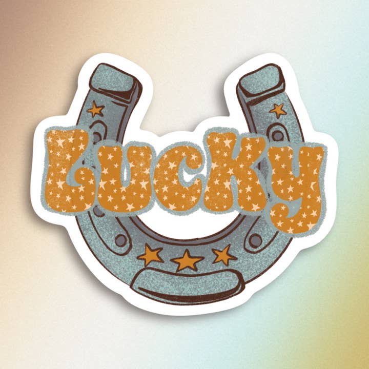 Lucky Horse Shoe, Sticker for wholesale by Sage and Virgo
