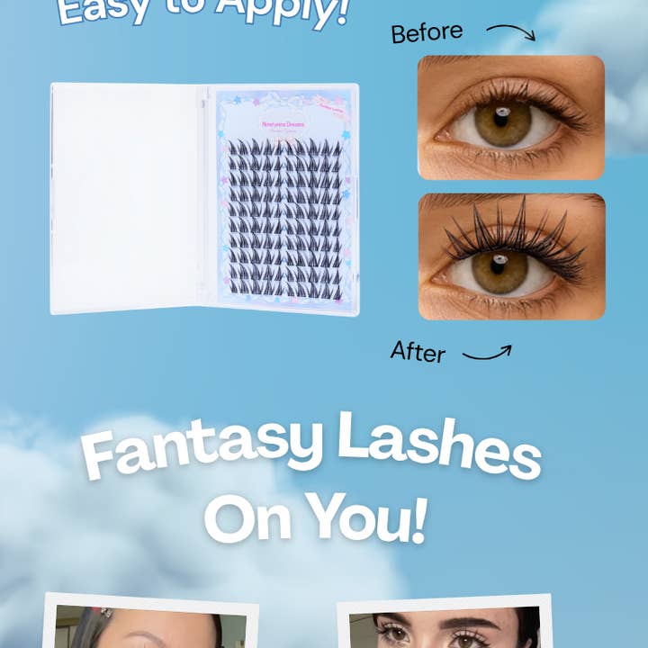 Ninetynine Dreams - Wholesale False/Fake Eyelashes - Fantasy Manhua Anime Style False Lash Clusters – 100PC Pack5