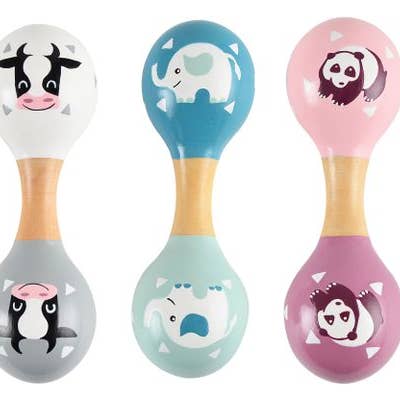 Magni ApS – wholesale Musical toy – Kids & baby – Magni | Double Maracas Toy Set with Animals, 3 Designs - Kids