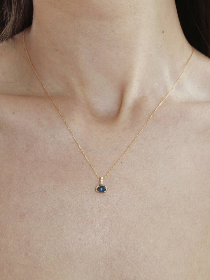 Lado Necklace in Sapphire - Ready to Ship for wholesale by Tiro Tiro Jewelry