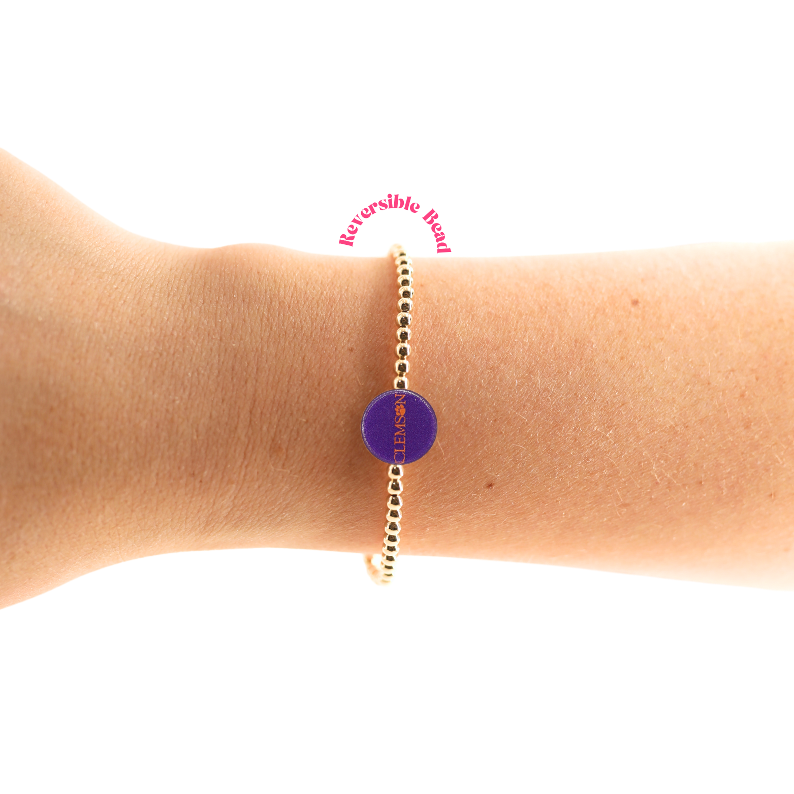 Beaded Blondes - Wholesale Jewelry Set - Clemson Logo Flip Bow Stack of 33