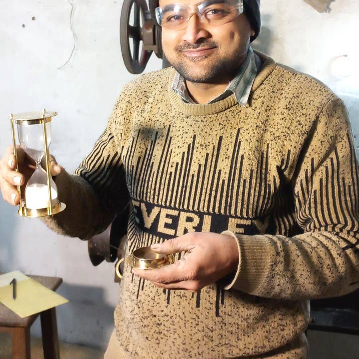 Mercy House Global - Wholesale Decorative Tabletop Object - Brass Hourglass1