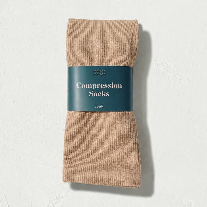 Compression Socks for Pregnancy (15–20 mmHg) – Sand for wholesale by Mother Mother
