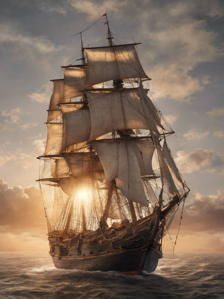 Fotografía de un Velero Vintage al Atardecer I para venta al por mayor de Keep Calm Collection