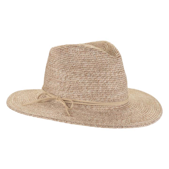 Beige, Safari en poly-tresse, Bord 3" pour la vente par Headwear & Handbag Collections by Sun 'N' Sand