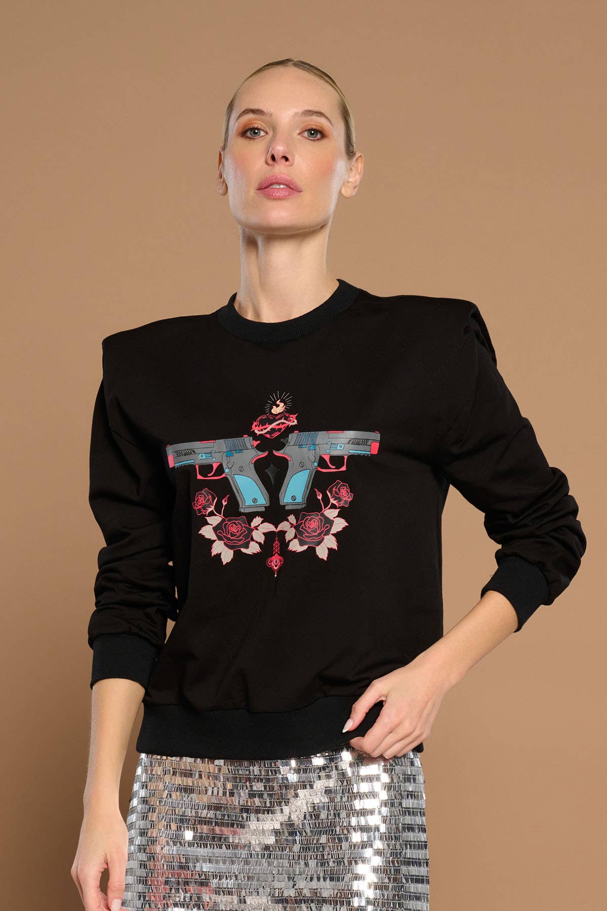Black VALERIA SWEATSHIRT for wholesale on Faire0