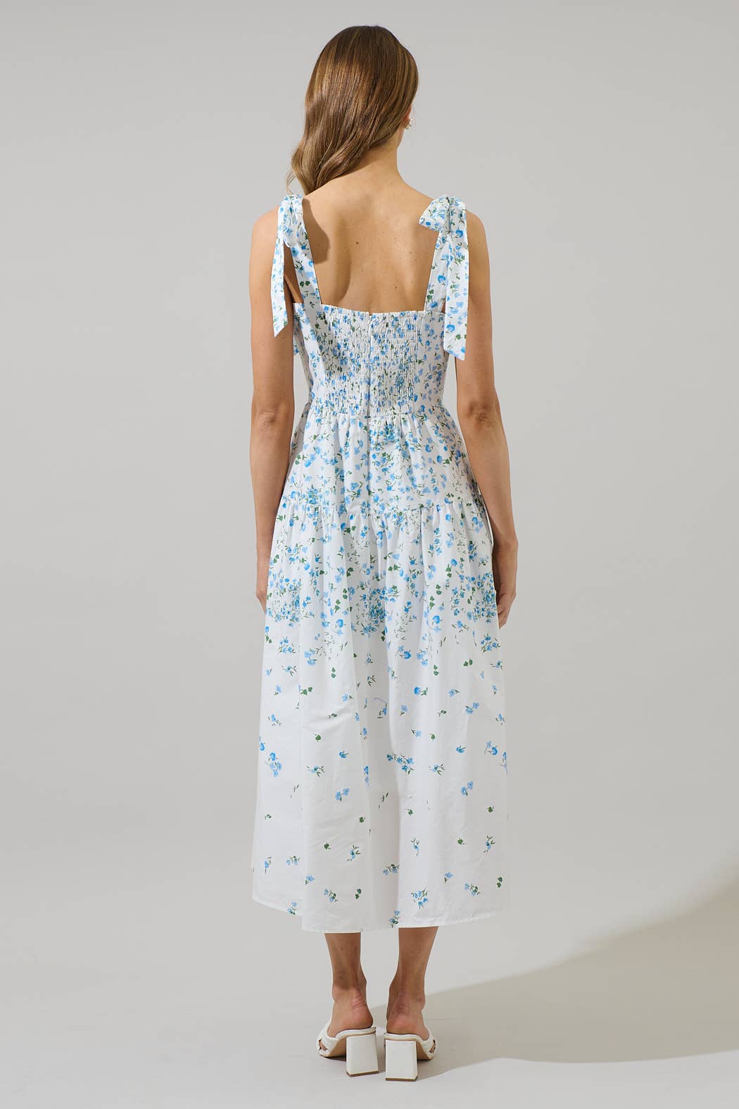 WHT BLUES GRN Miley Floral Thea Maxi Dress for wholesale on Faire1
