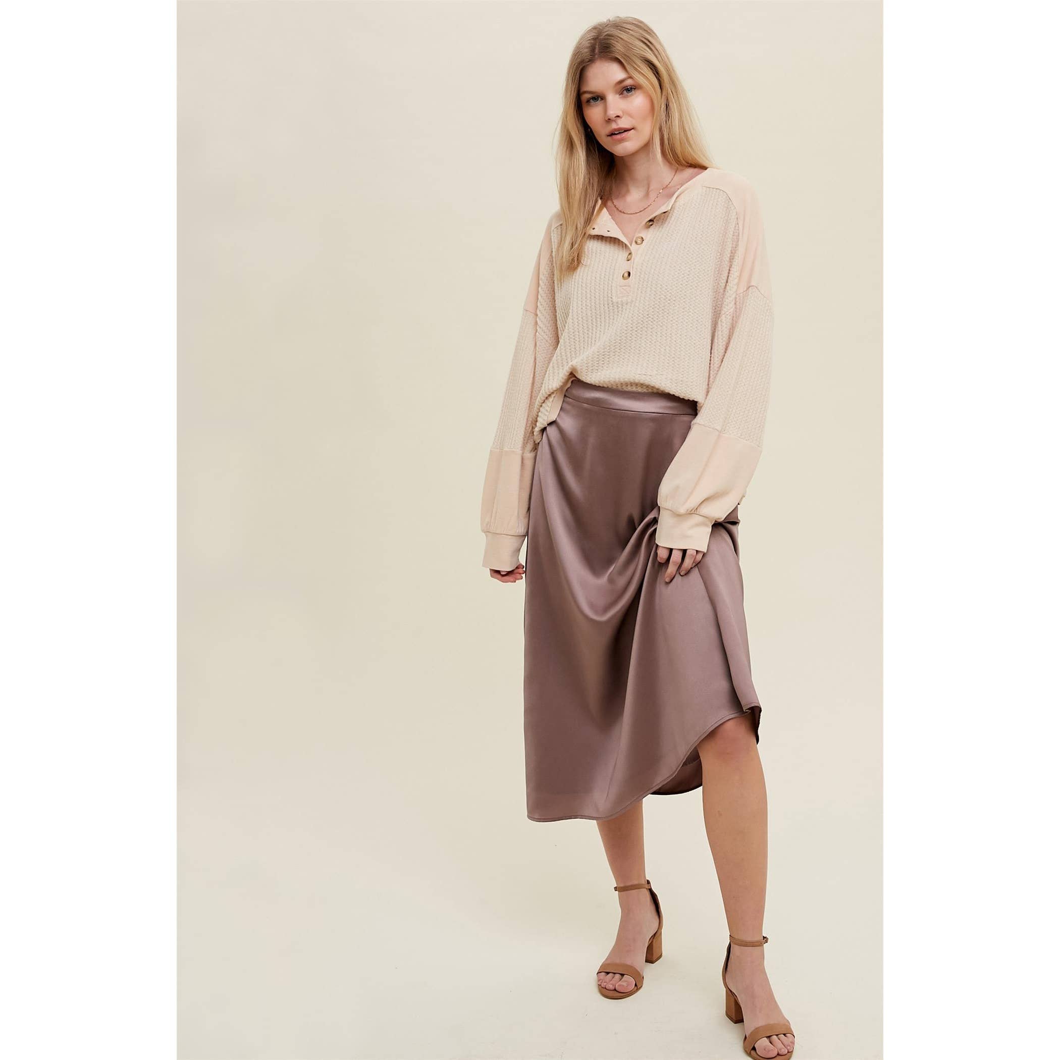 Wishlist Apparel - Wholesale Sweatshirt - Women's - THERMAL CONTRAST PULLOVER / WL23-76806