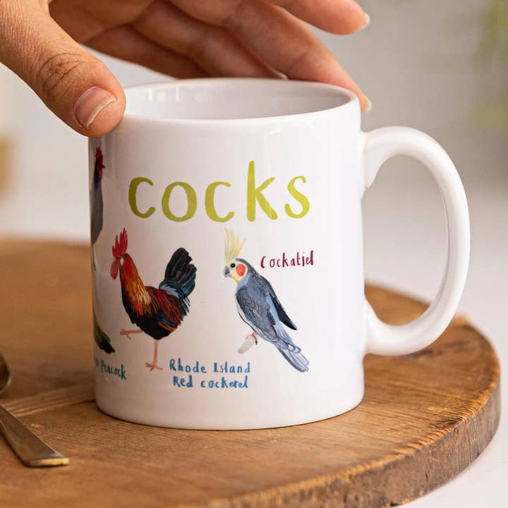 Fly Paper Products - Wholesale Coffee Mug - Cocks Bird Pun Fowl Language Rooster Coffee or Tea Mug