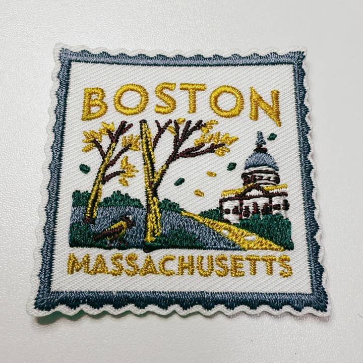 Emblema de Chapéu Bordado - Selo de Massachusetts de 2" por atacado de TEELUX