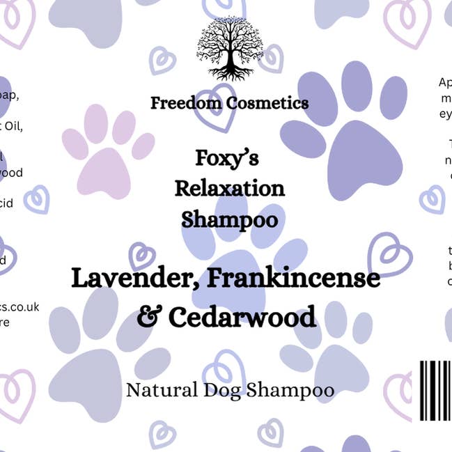 Shampoo per cani Foxy per il rilassamento per la vendita all'ingrosso da parte di Freedom Cosmetics