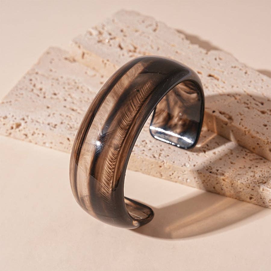 Dipped Shop – Pulseira de missangas por atacado – Pulseiras Abertas Acrílicas Tie-Dye Vintage DP25D6271