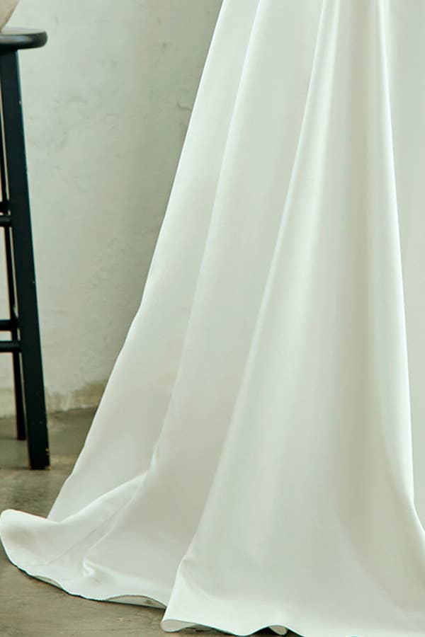 Blanc Robe de mariée bustier en cœur ligne A en vente sur Faire6