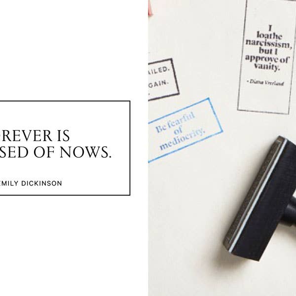 Wms&Co. - Vendita all'ingrosso Timbro in gomma/decorativo - Timbro di Gomma con Citazione Filosofica - Rettangolare34