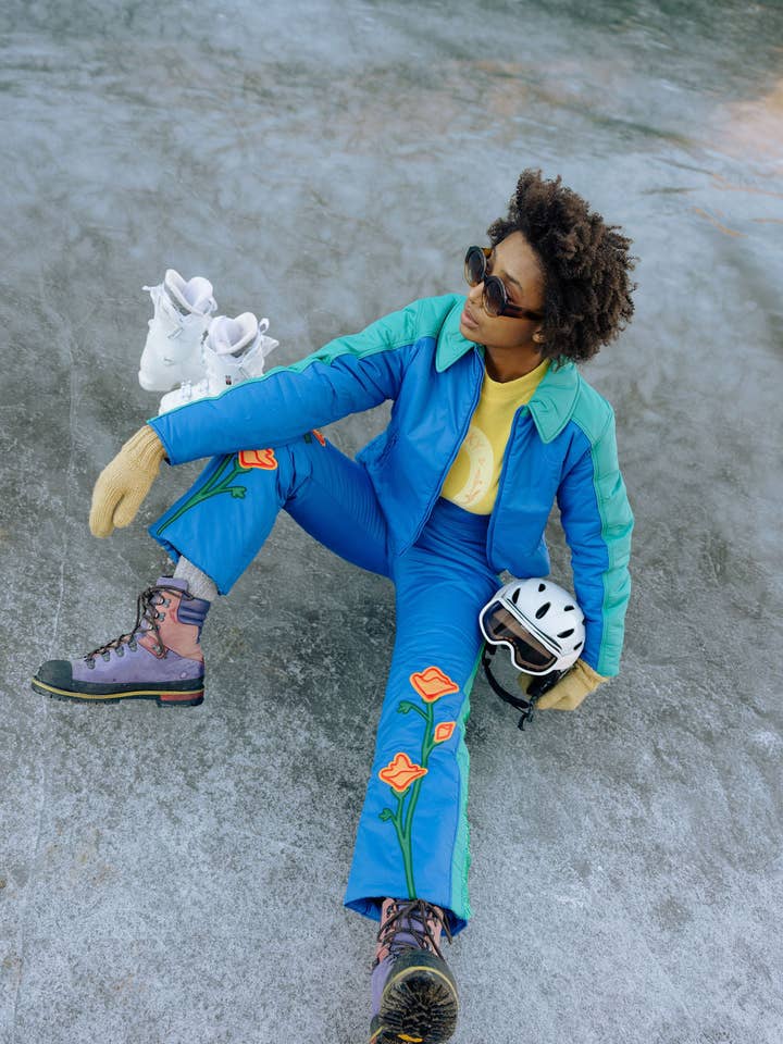 Western Bibs in Beryl Blue for wholesale by Hoohah