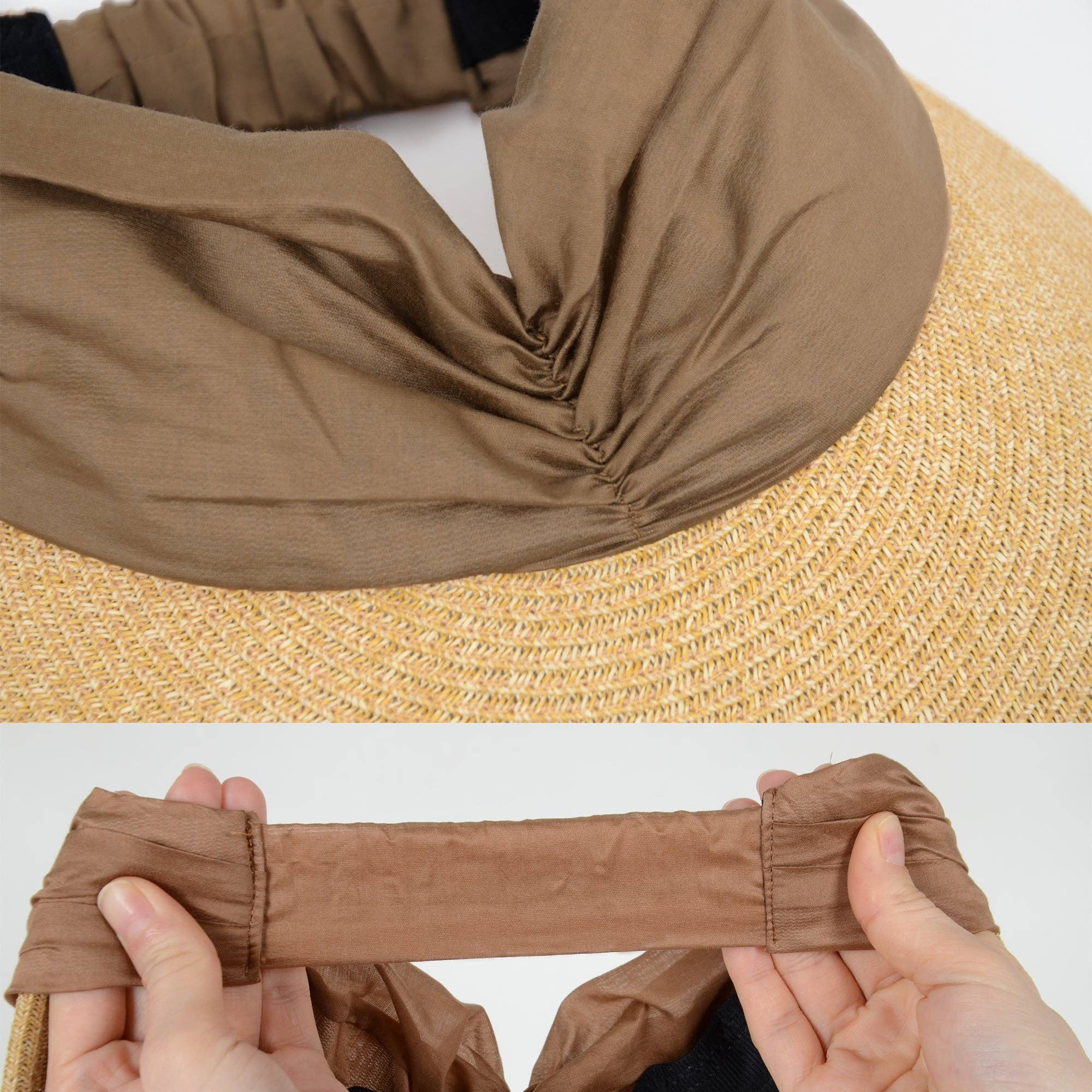 AK Brand – wholesale Visor – Women's – Straw Sun Visor Wide Brim Adjustable Band Lightweight Hat19