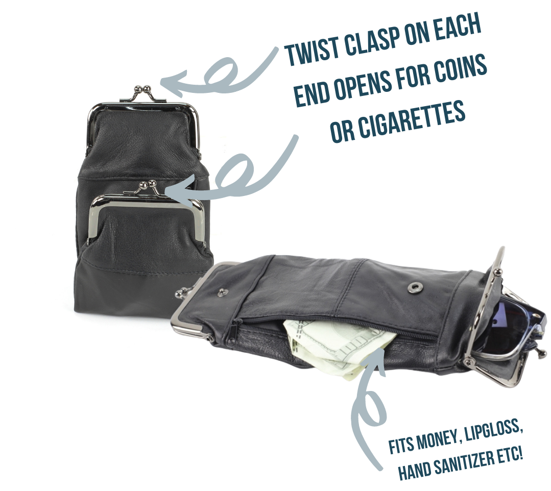 Leather Impressions Inc - Wholesale Cigarette Case - Lambskin Fold Over Cigarette Case Style : 7197