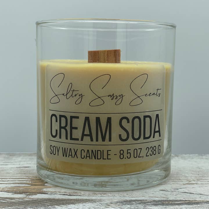 Cream Soda - Candela in cera di soia per la vendita all'ingrosso da parte di Sultry Sassy Scents