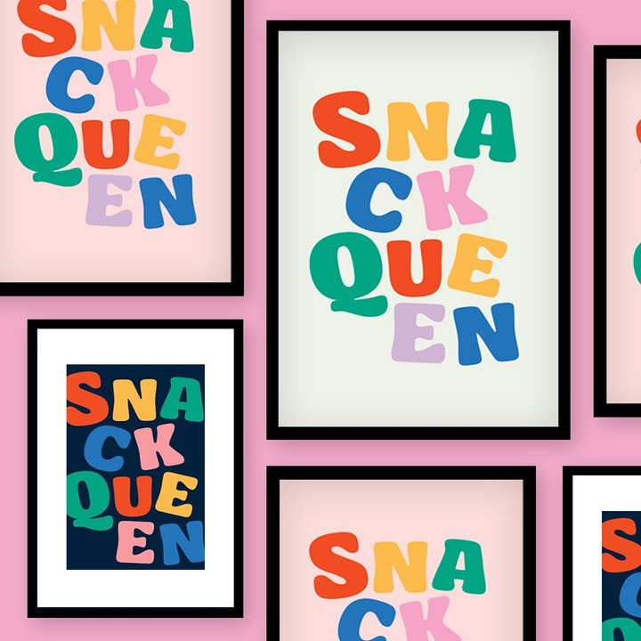 SNACK QUEEN | WALL ART PRINT for wholesale by Penny And Me