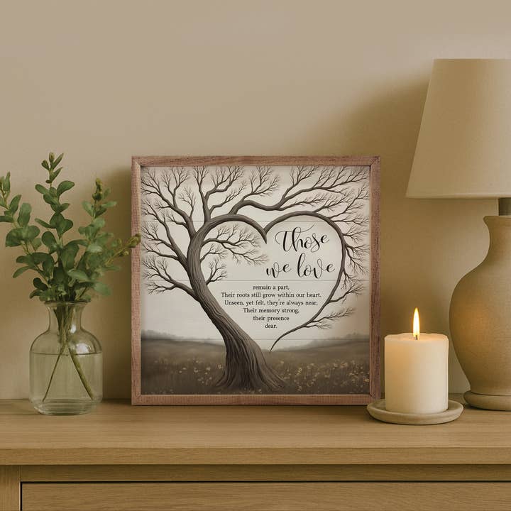 Kendrick Home - Wholesale Wood Wall Art - Those We Love Heart Tree1