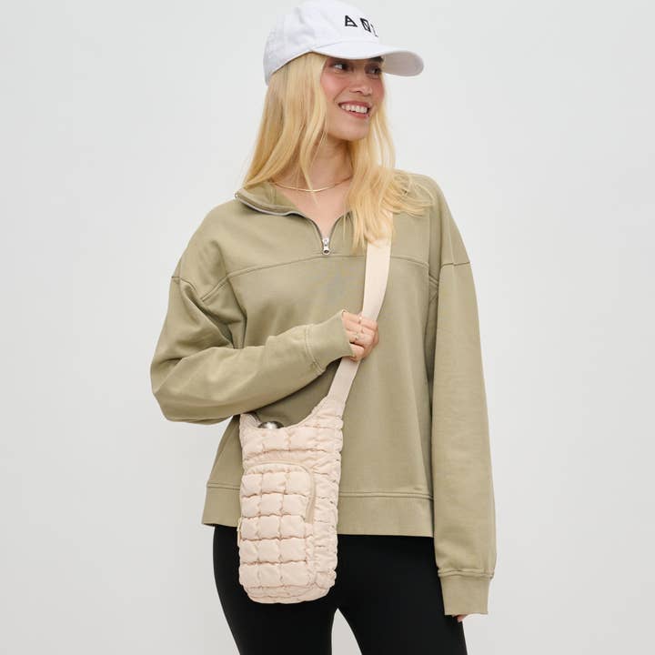 Sol and Selene - Wholesale Crossbody Bag - Women's - Let It Flow - Quilted Puffer Water Bottle Crossbody