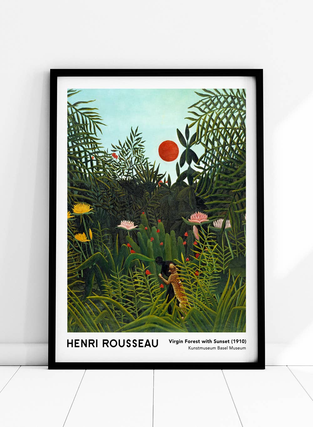 Sugar & Canvas - Wholesale Art Print - Henri Rousseau Virgin Forest with Sunset Art Print HR058