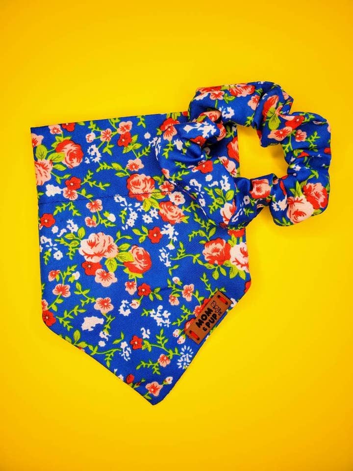 Bandana de cão sobre a coleira - Bandana de cão, bandana floral por atacado de Mom And Pup Co.