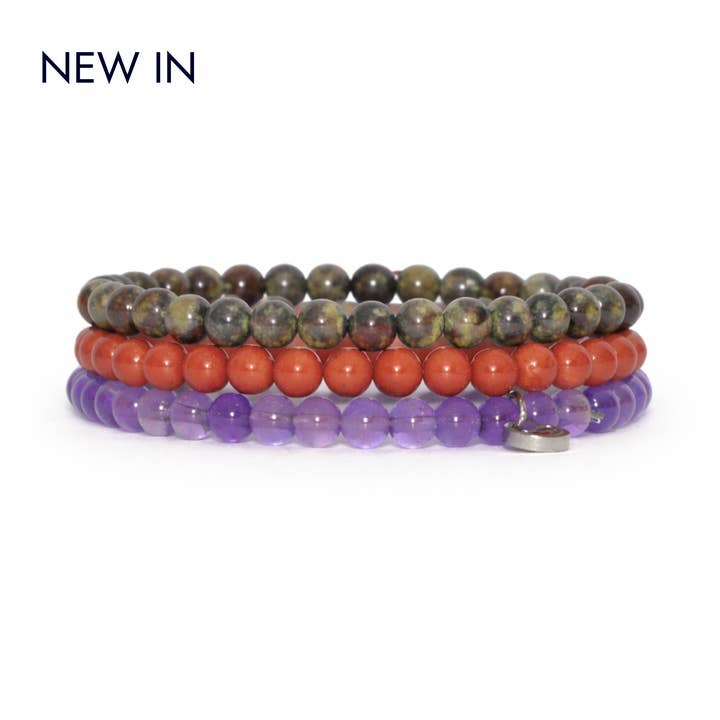 February Birthstones Bracelet Pack Mini for wholesale by Otter Spirit