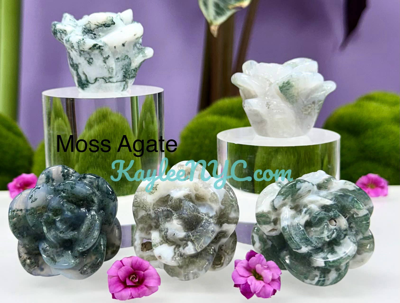 KayleeNYC - Wholesale Spiritual Stone/Crystal - 1.6” Natural Mix Crystals Roses Healing Energy7