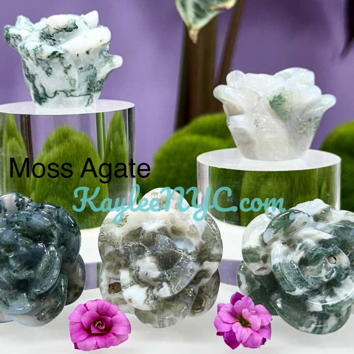 KayleeNYC - Wholesale Spiritual Stone/Crystal - 1.6” Natural Mix Crystals Roses Healing Energy7