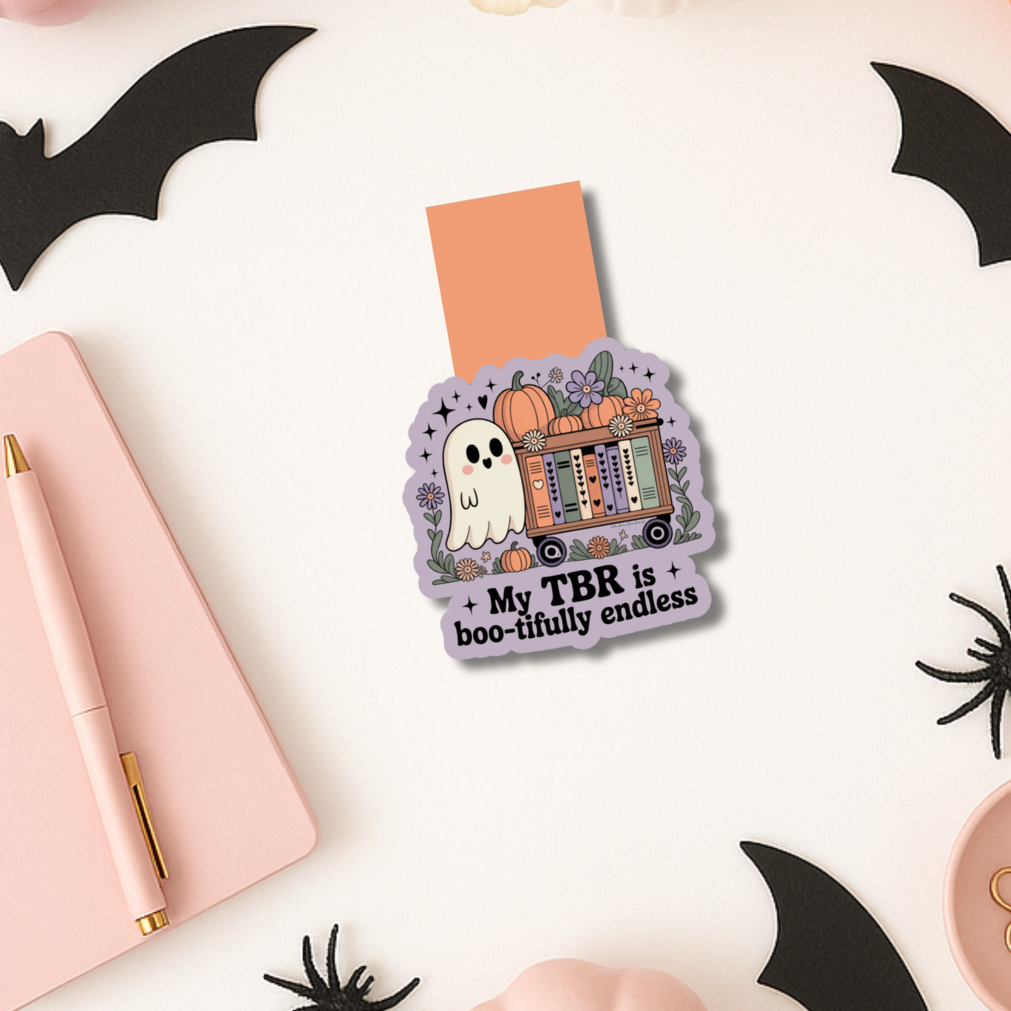 Auburn Row Design – wholesale Bookmark – My TBR is Boo-tifully Endless Magnetic Bookmark3