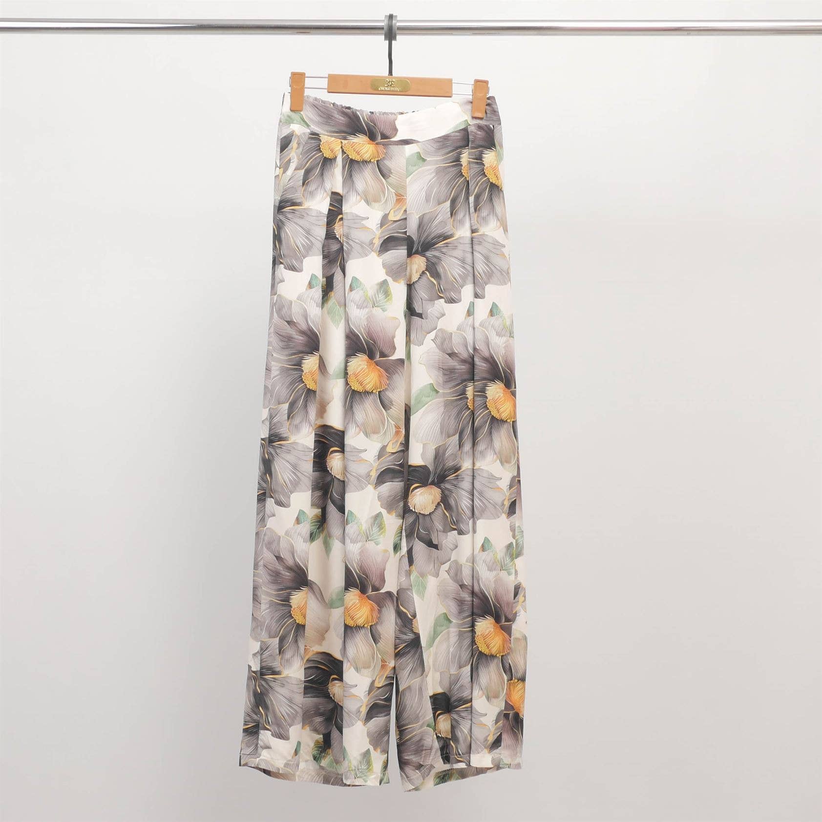 Cecile Wang – Calças - Mulher por atacado – Calças largas estampadas com flores KD8792VP3