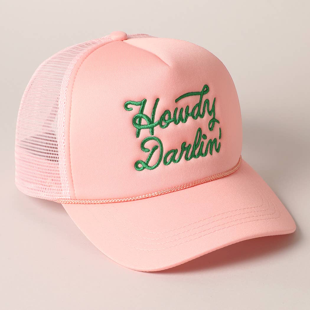 Fashion City - Wholesale Trucker Hat - Women's - Howdy Darlin' Embroidered Mesh Back Trucker Cap31
