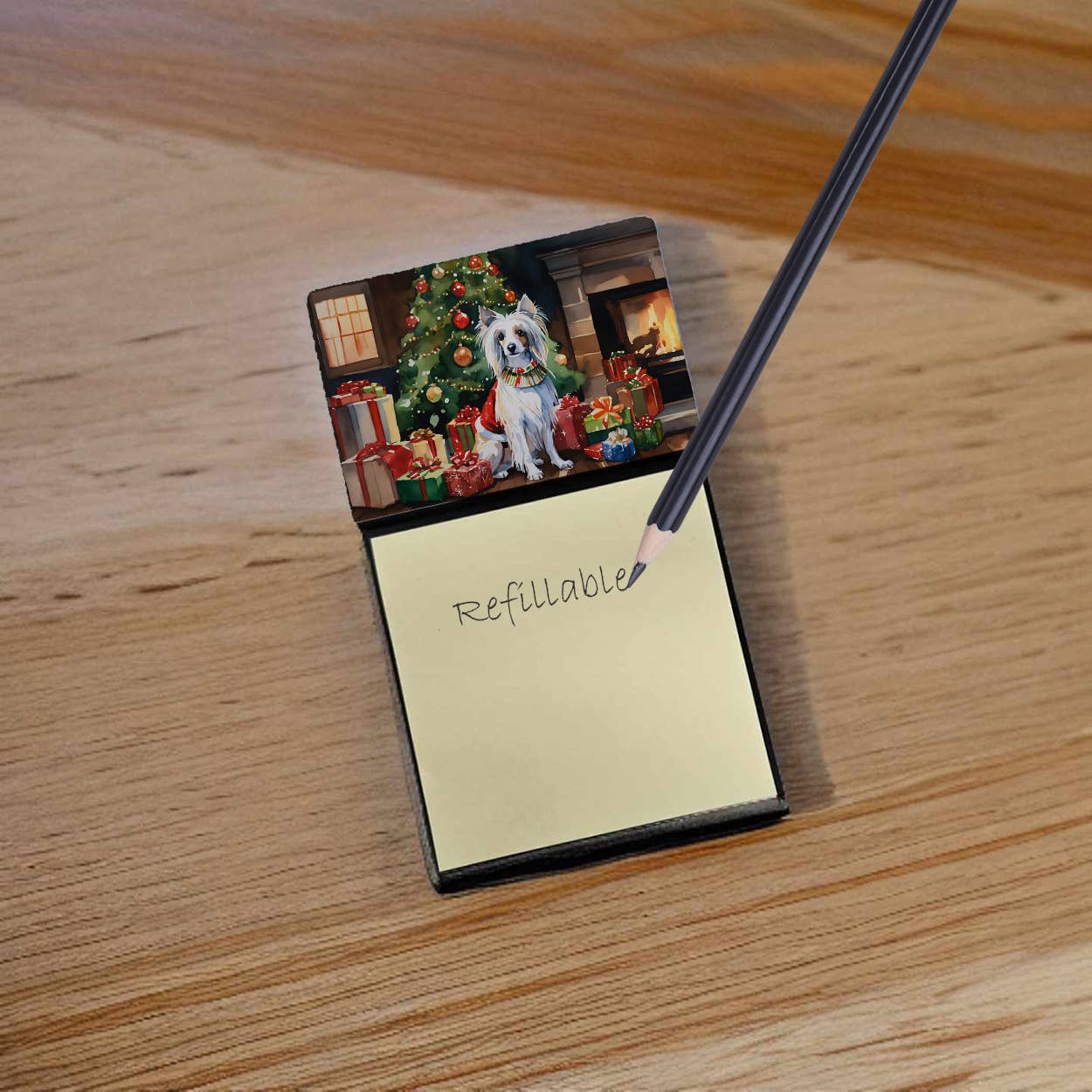 Caroline's Treasures - Wholesale Sticky notes - Chinese Crested Cozy Christmas Sticky Note Holder DAC26320