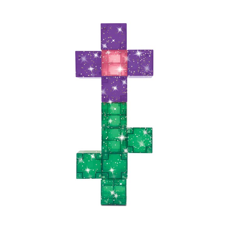 CreateOn - Wholesale Building Set - Kids - Crayola Glitter PIP Magnetic Cubes 24pc4