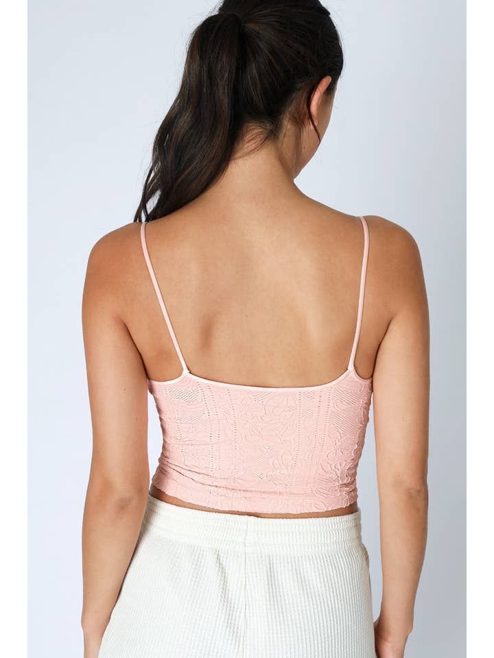 NIKIBIKI - Wholesale Camisole - Women's - NS8384 - Double Lace Trim Cami