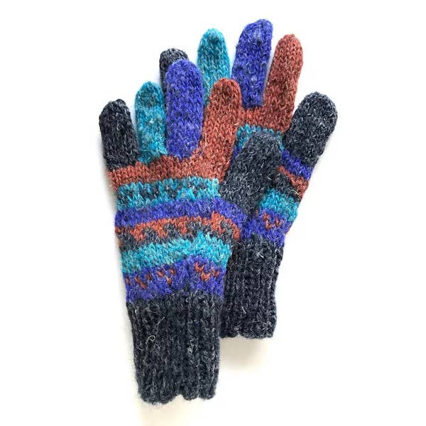 Ganesh Himal Trading - Wholesale Gloves - Women's - Hemp + Wool Knit Glove, partial fleece lining1