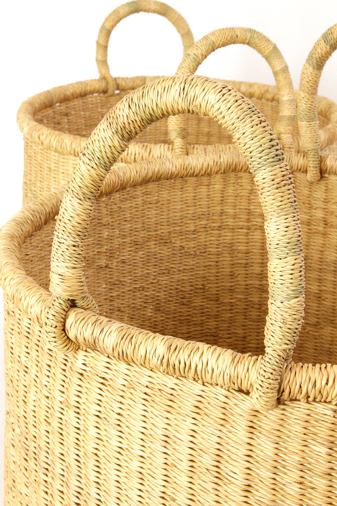 African Modern - Wholesale Basket - Set of Two All Natural Elephant Grass Baskets1