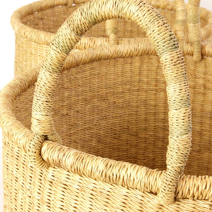African Modern - Wholesale Basket - Set of Two All Natural Elephant Grass Baskets1
