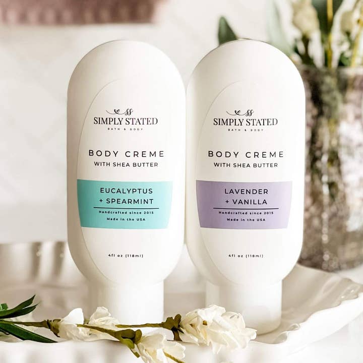 Aromatherapy Body Creme-Moisturing Lotion with Essential Oils for wholesale by Simply Stated Bath & Body