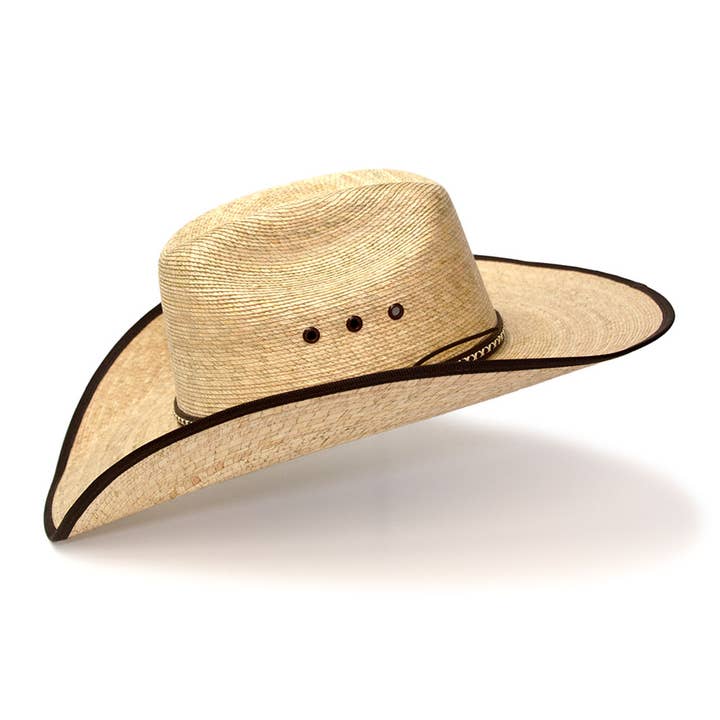 Western Express - Wholesale Cowboy hat – Unisex - Palm Straw Western Cattleman Hat with Brown Trim4