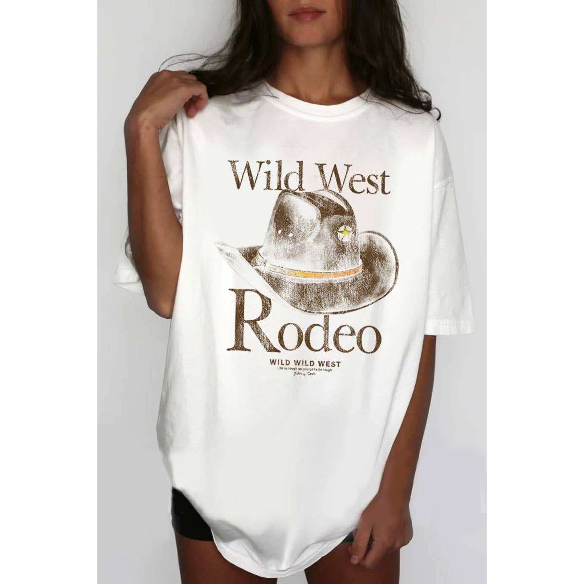 HRTandLUV - Wholesale Tunic - Women's - WILD WEST RODEO OVERSIZED MINERAL GRAPHIC TEE2