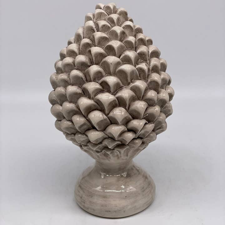 DD Ceramiche Siciliane - Wholesale Decorative Tabletop Object - Caltagirone Ceramic Pinecone cm H.20 Artisan Luis Line8