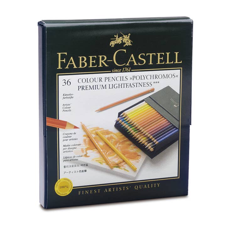 Faber-Castell / Creativity for Kids - Vente Crayons de couleur - Crayons de couleur pour artistes Polychromos, coffret cadeau de 36
