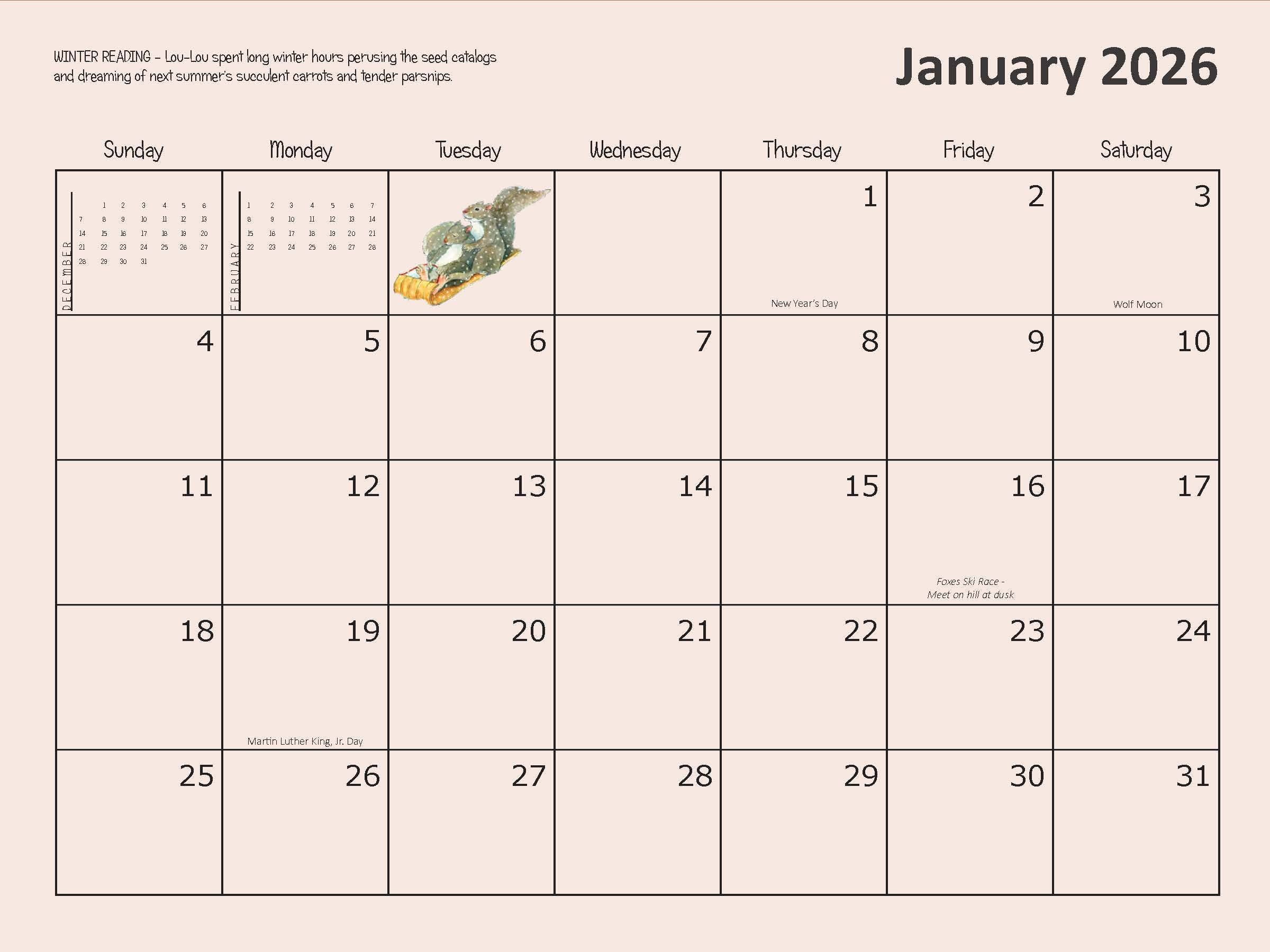 Woodfield Press – Großhandel Kalender – #3050 - 12-Monats-Wandkalender 20265