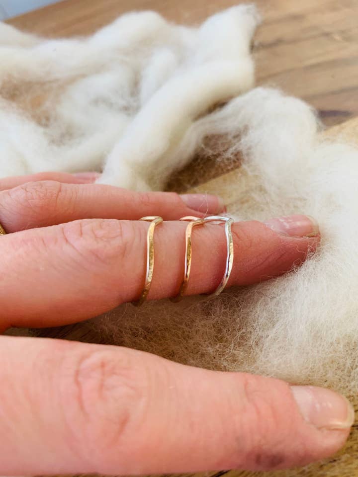 Stacking Point Rings - 14k Yellow Gold Fill & Sterling Silver for wholesale by Notions of Lovely