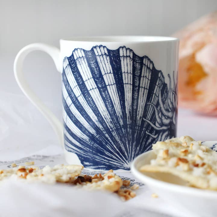 Cream Cornwall - Wholesale Coffee Mug - Bone China Seahorse Mug3