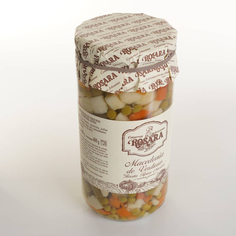 Conservas Rosara - Wholesale Pickled Vegetables - VEGETABLE MACEDONIA JAR 720 ml.1