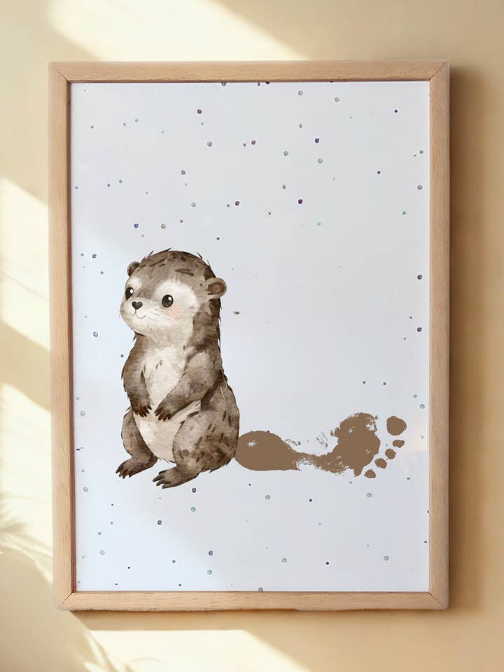 Otter Footprint Keepsake Print - A4 for wholesale by Tiny Tiptoes