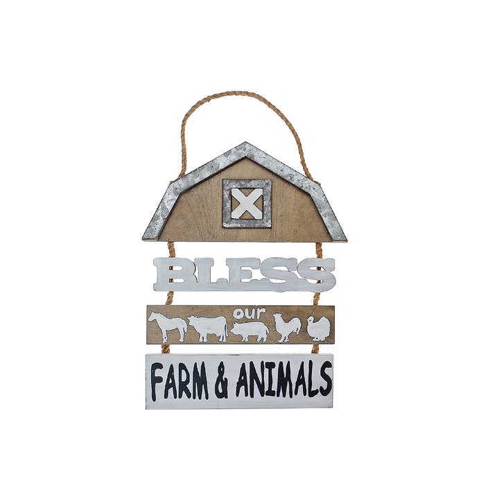 Multi Bless Our Farm & Animals Hanger for wholesale on Faire